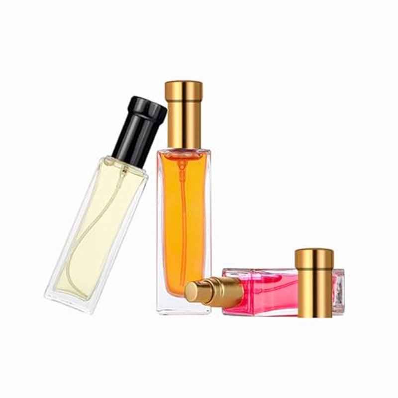 8PCS 20ml Perfume Spray Bottle, Mini Portable Travel Glass Square Spray Bottle,Small Fine Mist Spray Bottle, Refillable Glass Spray Bottle, Sample Spray Bottle (Black, 20ml)