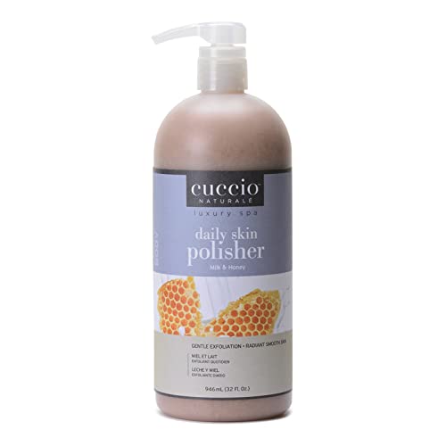 Cuccio Naturale Milk & Honey Body Scrub - Hydrating Exfoliant for Soft Skin - 32 Oz