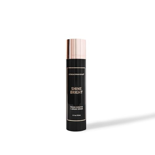 The Beachwaver Co. Shine Bright Serum - Full Size (1.7 Oz) | Award-Winning Shine Serum w/Vegan Keratin & Organic Argan Oil | Smoothing Formula for Silky, Frizz-Free Finish | Bali Beach Night