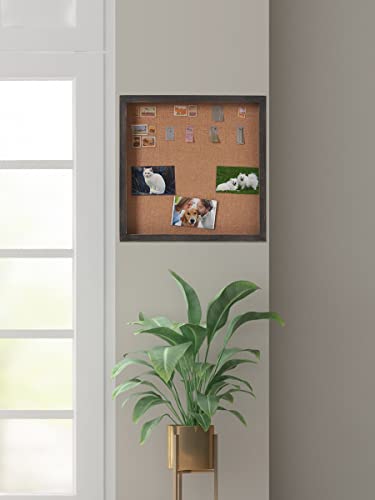 Extra Large 20x20 Shadow Box Frame Weathered Black Hinged Display Case for Memorial Wedding Flowers Jersey