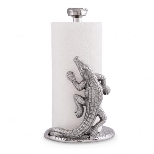 Alligator Paper Towel Holder - 12.5 Inch Aluminum Kitchen Decor