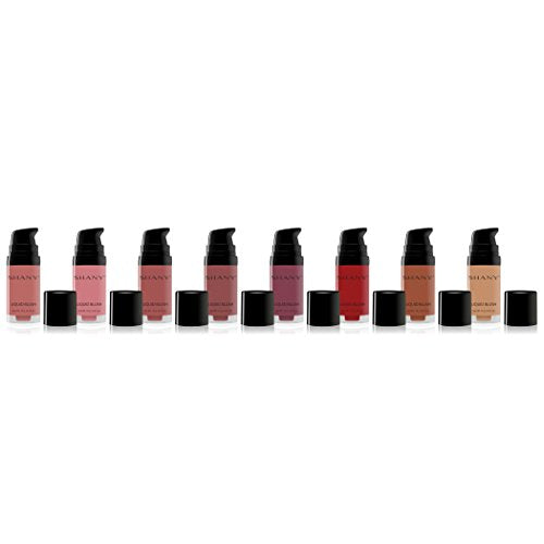 SHANY Paraben Free HD Liquid Cream Blush - Creamy & Blendable Color - DISTINTIVE (Pack of 2)
