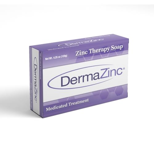 DermaZinc Therapy Soap 4.25 oz Pack of 3 Zinc Skin Relief for Eczema Psoriasis