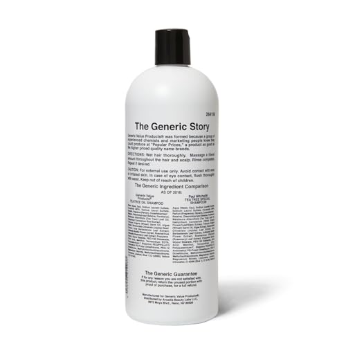 Tea Tree Oil Shampoo 33.8oz - Leaves Hair Soft, Manageable & Scalp Clean - Variation of THIS listing