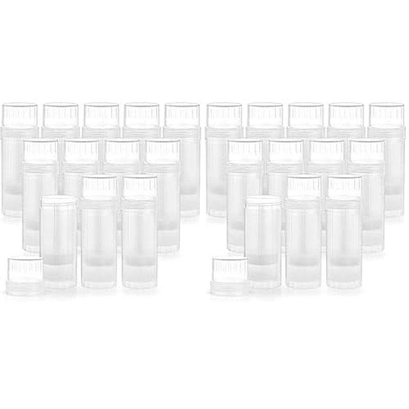 12 Pcs 60ml/2oz Empty Deodorant Containers Twist Up Plastic Deodorant Holder Tube for Lipstick Crayon Chapstick Sunscreen Bar - Translucent (Pack of 2)