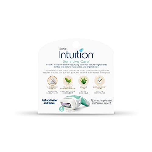 Schick Intuition Sensitive Skin Womens Razor Refills with Vitamin E & Aloe, Pack of 1(count of 3)