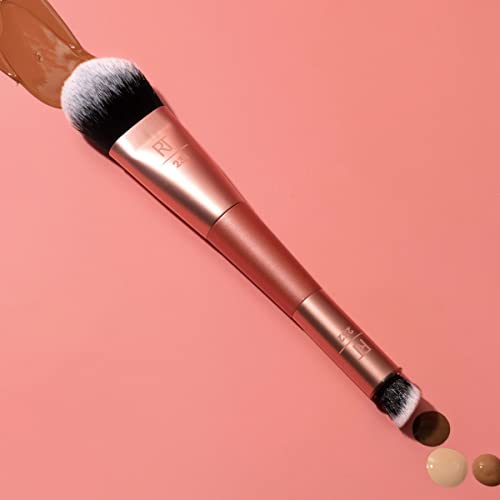Dual Ended Foundation and Concealer Makeup Brush Pack of 2 - Flawless Coverage & Blending