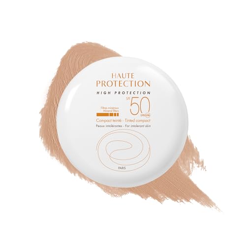 Av?ne High Protection Tinted Compact, Mineral Sunscreen, Tinted Sunscreen, Broad Spectrum SPF 50+, UVA/UVB Blue Light Protection, 100% Mineral, Water Resistant, Non-Greasy, Fragrance-Free