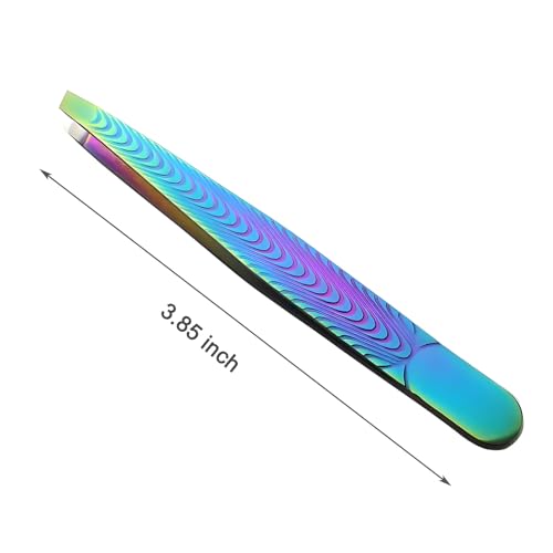 Tweezers for Women Facial Hair, Eyebrow Tweezer for men, Professional Stainless Steel Pointed Splinter Ingrown Hair removal, Colorful