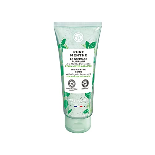 Yves Rocher Purifying Scrub for Combination to Oily Skin ? Pure Menthe ? 2.5 Oz ? 1 Ct