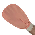 Feel Fine Turkish 100% Plant Silk Exfoliating Glove Set ? Natural Hammam Shower Bath Mitts for Face & Body, Gentle Scrub Gloves for Women & Men, Ideal for Shower, Bath, Spa (Salmon Pink & Gold)