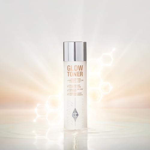 Charlotte Tilbury Glow Face Toner - Exfoliating Toner for Oily Skin - Helps to Reduce The Appearance of Pores, Hydrate & Plump Skin - Delicately Scented with Rose & Lemon