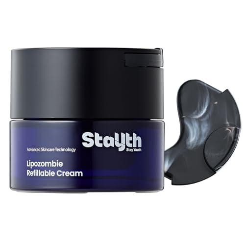 Lipozombie Refillable Cream - Korean Skincare Anti-Wrinkle Hydrating Cream with Peptides, Fermented Extracts & Liposome Tech for Glass Skin, Radiance (50ml / 1.69 fl. oz, Original)