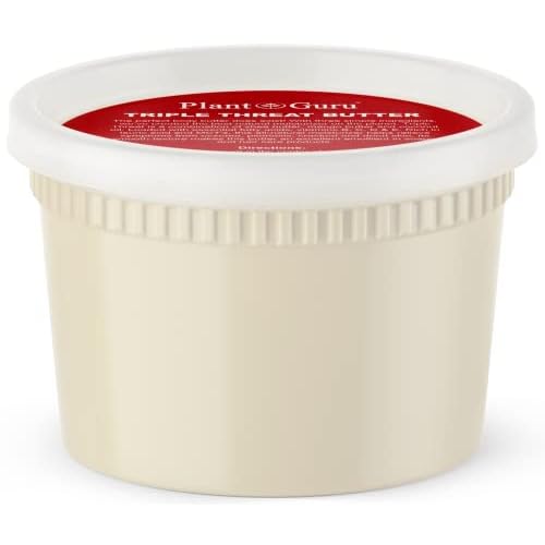 Plant Guru Triple Threat Body Butter 14 oz. - Blend of Shea, Mango & Coconut Oil - 100% Pure Natural Raw Unrefined Moisturizer For Dry Skin, Face And Hair. Great For Lip Balm and Soap Making