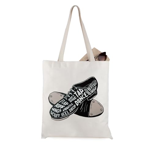 WCGXKO Dance Lover Gift Dance Shoes Tote Bag For Women Tap Dancing Gift