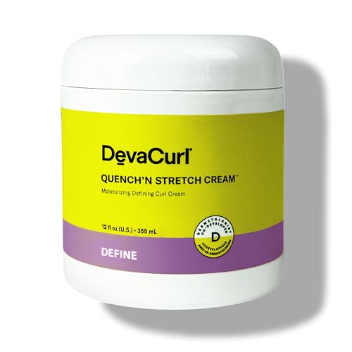 Moisturizing Curl Cream - Quench'n Stretch 12Oz for Defined, Frizz-Free Curls