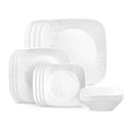 Corelle Cherish 16-Piece White Dinnerware Set for 4, Chip-Resistant & Lightweight