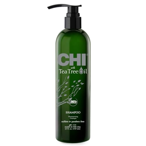 CHI Tea Tree Oil Strengthening Shampoo 25 Fl Oz - Gentle, Sulfate-Free Hair Care