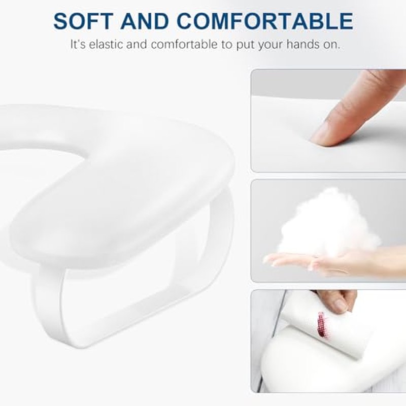 Arm Rest for Nails Tech Upgraded 10¡Æ Inclined, U-Shaped Manicure Nail Arm Rest Stand, Nail Armrest for Nail Tech Hand Rests, White