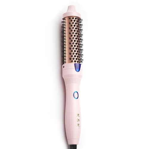 White 1.25 Inch Ionic Hot Brush Hair Curler for Volume & Loose Curls
