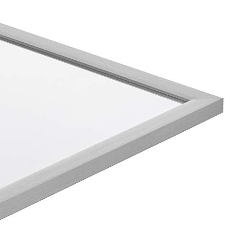 Amazon Basics Rectangular Wall Mirror 24 x 36 in - Nickel, Standard Trim, Hangs Horizontal or Vertical