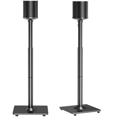 MOUNTUP Adjustable Speaker Stands for Sonos Era 100 & One - Floor Standing, Cable Management, Height 35-43 Inches, Pair