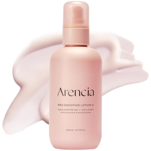 ARENCIA Red Smoothie Lotion 5% Niacinamide Face Moisturizer with Peptides & Collagen – 6.76 fl oz
