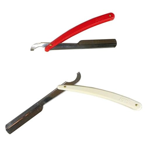 Plastic Handle Straight Razor Used with Replaceable Blade (Pack of 2)
