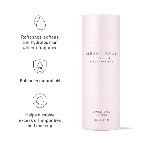 Meaningful Beauty Skin Softening Cleanser - Non-Foaming, Oil-Free, Fragrance-Free, 6 Fl Oz (Pack of 1)