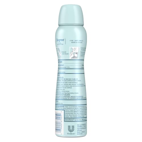 Degree UltraClear Black White Antiperspirant Dry Spray 3.8 oz Pack of 12 - Pure Clean Variation
