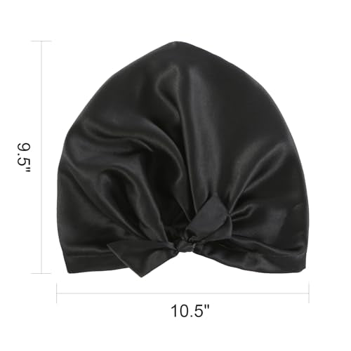 DAISYSILK 22 Momme Mulberry Silk Sleep Bonnet for Long Hair - Light Blue