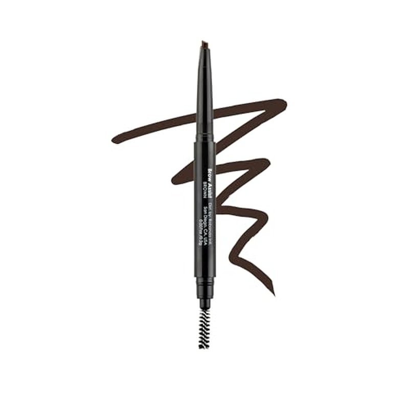 Bodyography Brow Assist ? Brown | Triangular Tip Eyebrow Pencil for Women with Built-In Spoolie | Defines, Fills & Shapes Brows | Mineral-Based Formula with Castor & Coconut Oil | Clean, Vegan