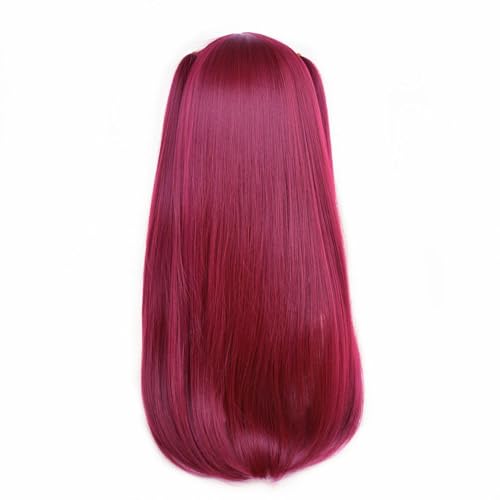 Anime Cosplay Wig Rose Red Long Straight Pigtails - Halloween Costume - Variation of THIS listing Rose Red-3