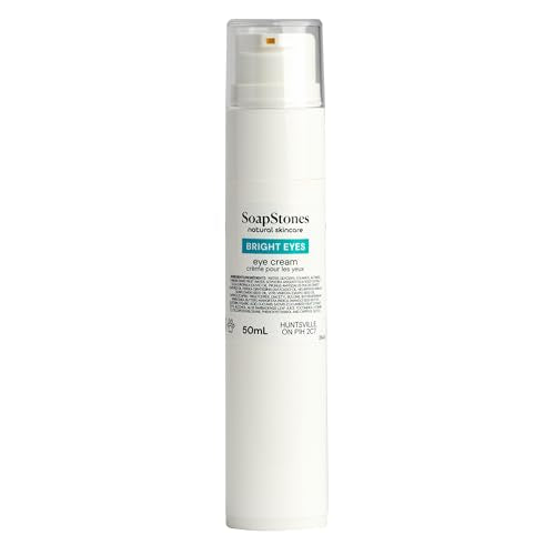 Soapstones Bright Eyes Moisturizing Eye Cream for Dark Circles & Spot Defense - Shea Butter, Avocado Oil, & Sweet Almond Oil Under Eye Cream for Aging Lines, Scars, and Discoloration