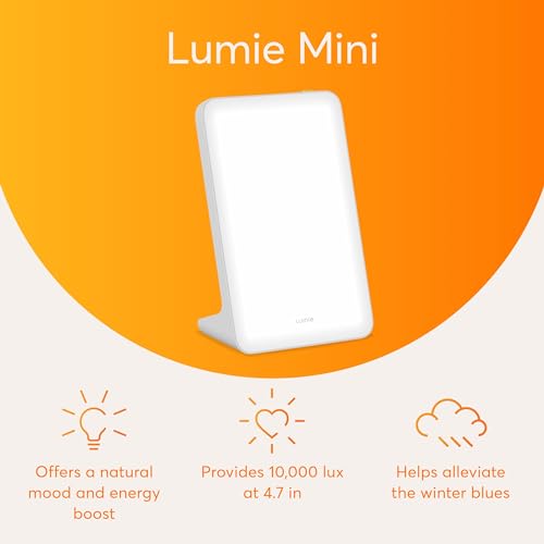 Portable Light Therapy Lamp with 10,000 Lux - Supports Energy & Sleep - Compact Desk Light