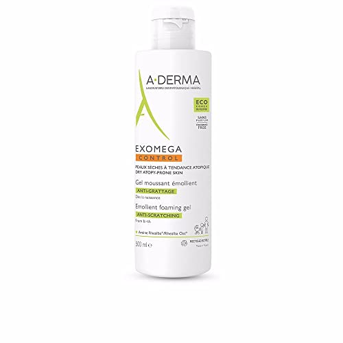 A-Derma Exomega Control Emollient Foaming Gel 500ml – Gentle Hydrating Cleanser