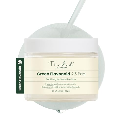 Green Flavonoid Toner Pads for Sensitive Skin - 90 pcs. | Soothing & Hydrating Facial Pads