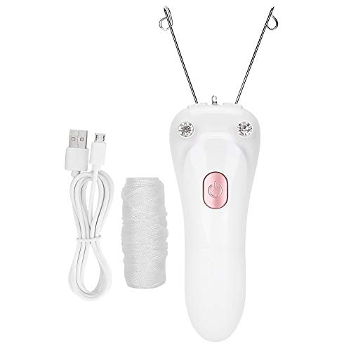 Threading Hair Removal, Hair Remover Electric Face Eyebrow Threading Epilator USB Charging Cotton Thread Depilation Machine Device for Women Girls Ladies ()