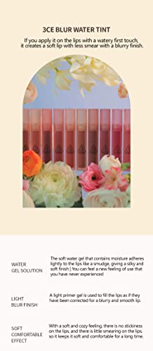 3CE Blur Water Lip Tint 4.6g with Sun Cream Set - Casual Affair Rose