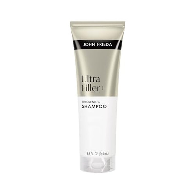 John Frieda ULTRAfiller+ Thickening Shampoo, Strengthening Shampoo for Damaged or Thin Hair, Infused with Biotin and Hyaluronic Acid to Strengthen Hair for Thicker Fuller Results, 8.3 Fl Oz