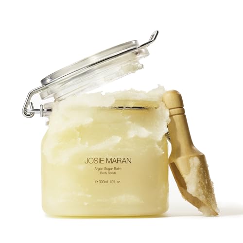 Argan Oil Sugar Body Scrub with Coconut & Shea Butter - Hydrating Exfoliant, 10 oz