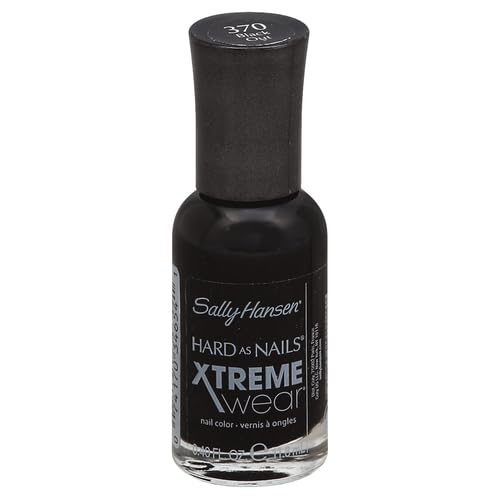 Sally Hansen Xtreme Wear Nail Polish, Streak-Free, Shiny Finish, Long-Lasting Nail Color, Black Out, 0.40 fl oz (Pack of 2)