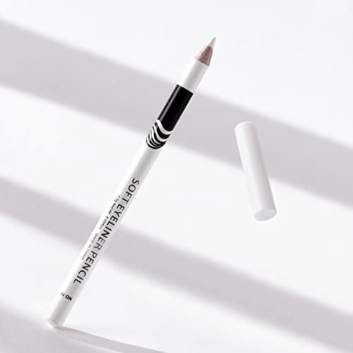 White Eyeliner Pencils, 12PCS Professional Highlighters Eye Liner Pencils Eye Brightener, White Eye Liners Makeup Waterproof Long-lasting Eyeshadows Beauty Makeup Tools for Women