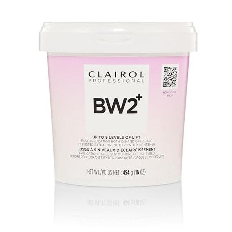 Clairol Professional BW2+ Extra Strength Powder Lightener, Up to 9 Levels of Lift for Hair Highlights & Lightening