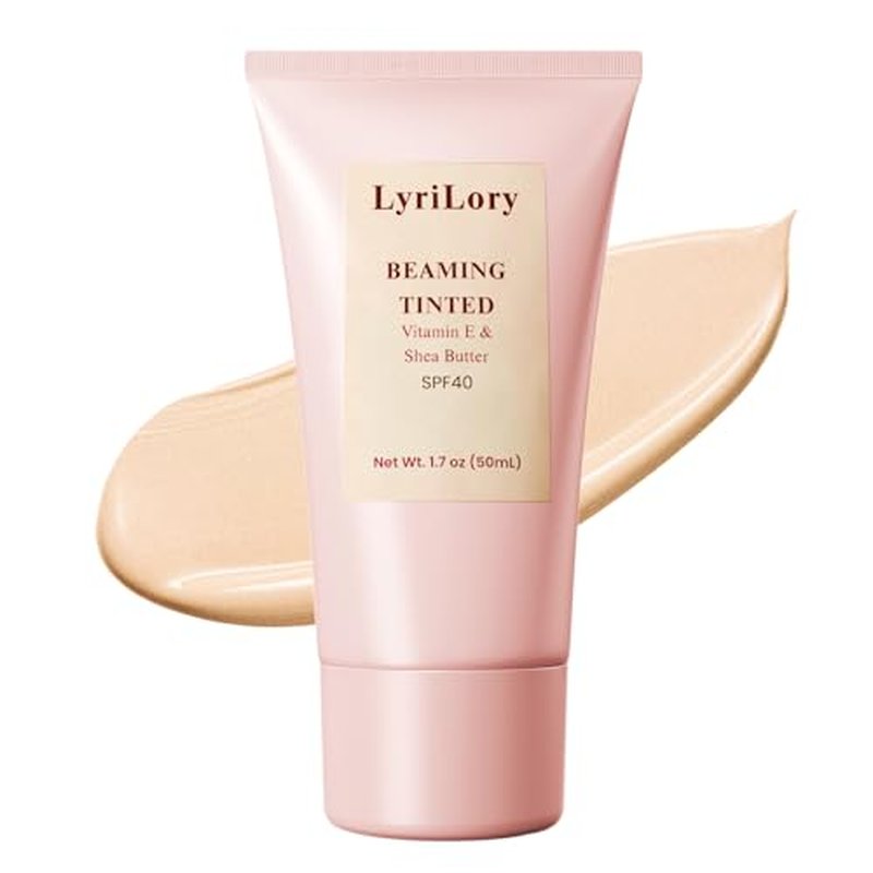 Beaming Tinted Moisturizer with SPF 40, Daily Facial Sunscreen with Glow Effect, UVA/UVB Protection, Vitamin E & Shea Butter Infused, For All Skin Types & Tones | 1.7 fl oz