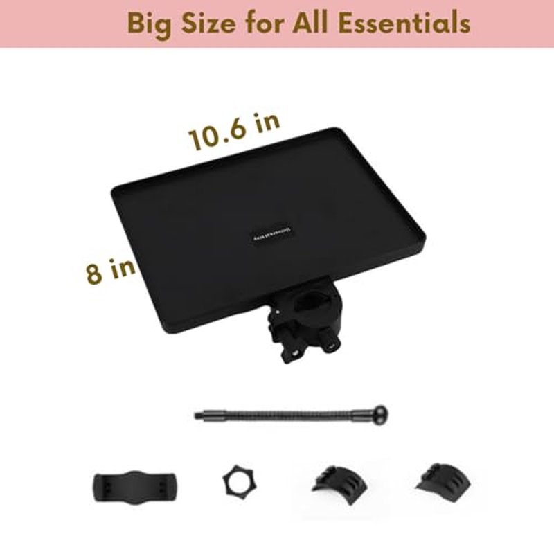 Lash Tray Holder for Ring Light Clip on Organizer Attachment with Phone Holder Eyelash Tech Lash Extension Supplies (with phone holder)