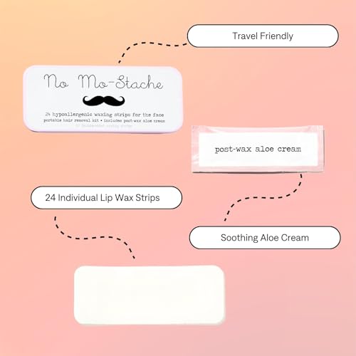 No Mo-Stache Portable Lip Wax Kit 24 ct (2 Pack Bundle)