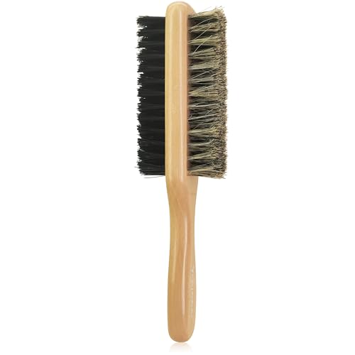 Premium Dual-Sided Beard Brush for Men with Bristle and Nylon Bristles, Professional Grooming Tool for Softening and Styling with Beard Oil, Balm, Wax, Must-Have for Beard Care Kit