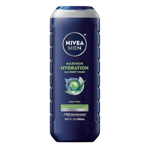 Nivea Men Maximum Hydration 3-in-1 Body Wash, 16.9 fl oz (Pack of 2)