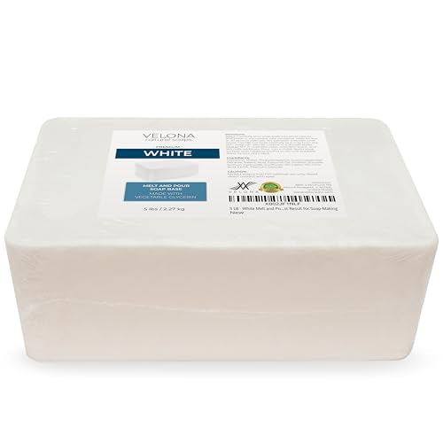 White Melt & Pour Soap Base 5 lb - SLS/SLES Free, Cruelty-Free, Skin-Nourishing